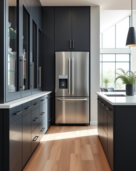 modern dark grey cabinets