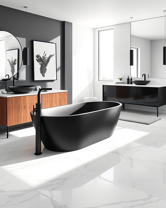 modern elegance in bathrooms
