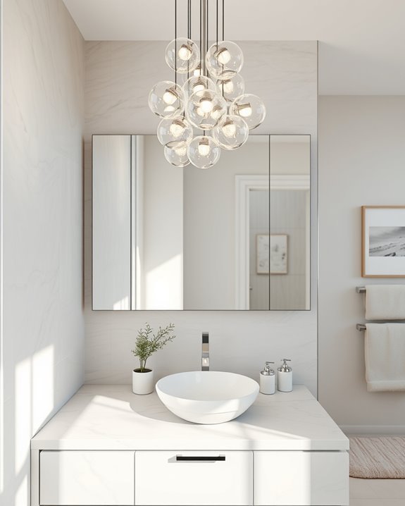 modern elegant bathroom lighting