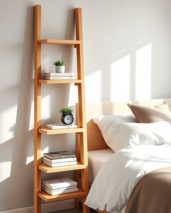 modern elegant ladder shelf