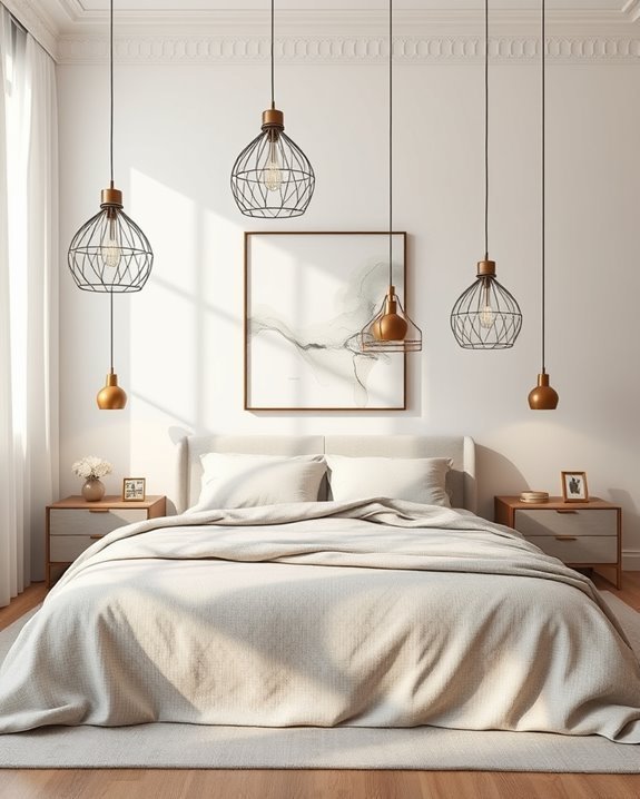 modern elegant wireframe lamps