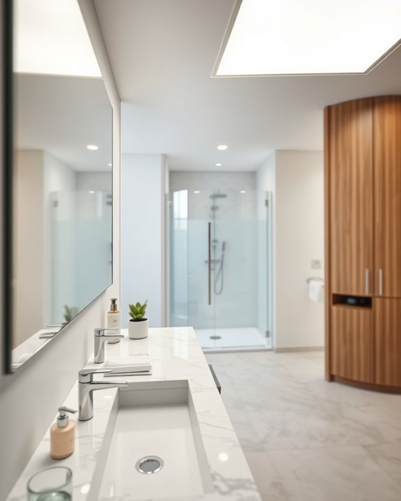 modern energy efficient bathroom lighting