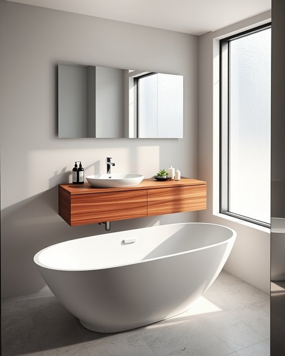 modern floating vanity design