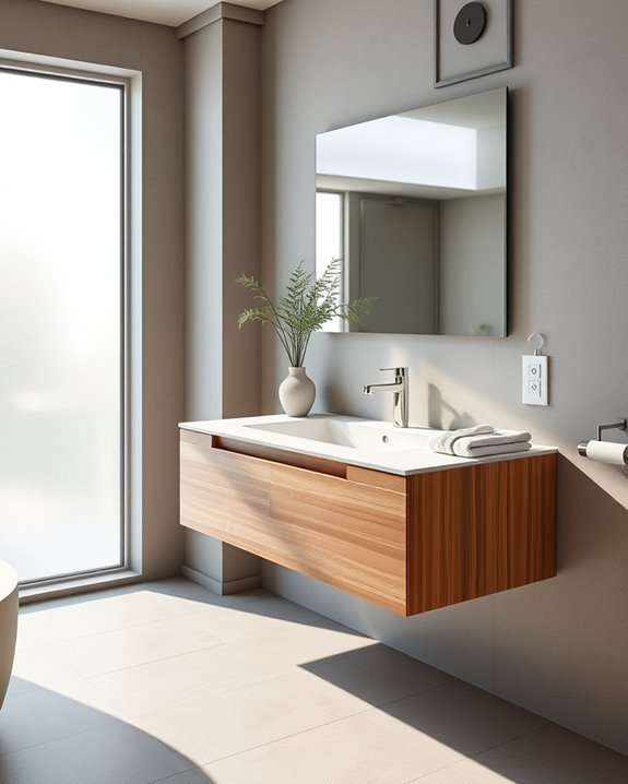 modern floating vanity designs