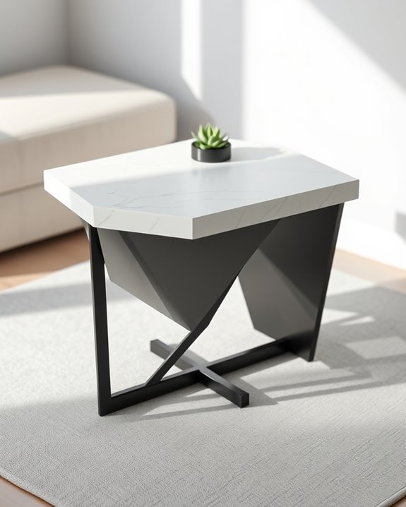 modern geometric accent tables