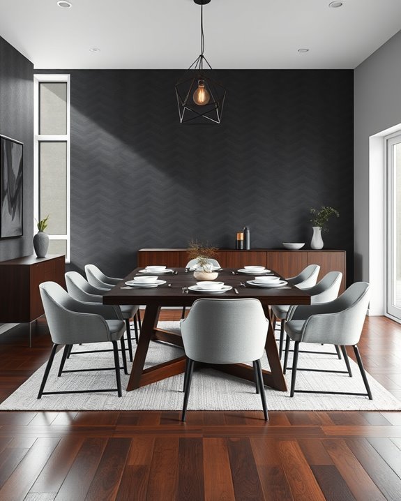 modern geometric dining decor