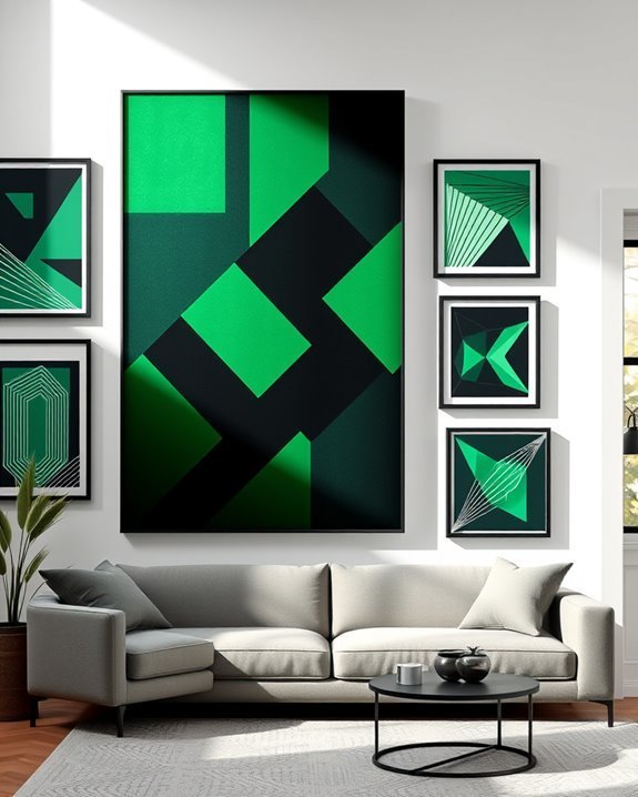 modern geometric print decor