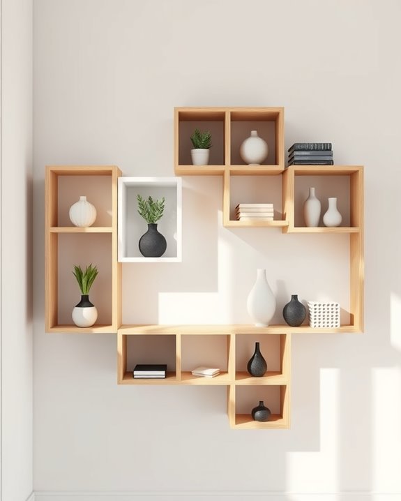 modern geometric shelf designs