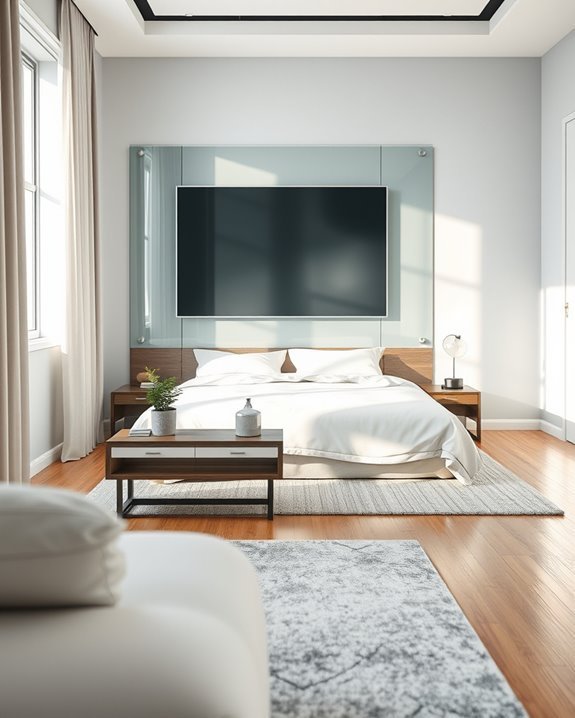 modern glass tv panels