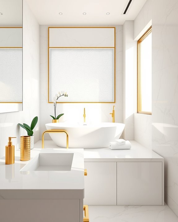 modern gold bathroom elegance