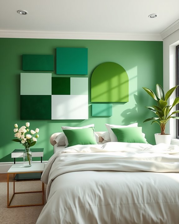 modern green geometric decor