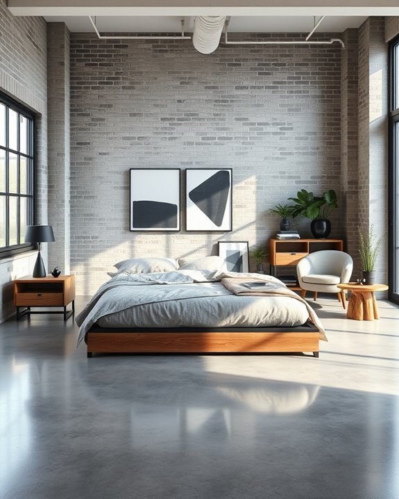 modern industrial bedroom design