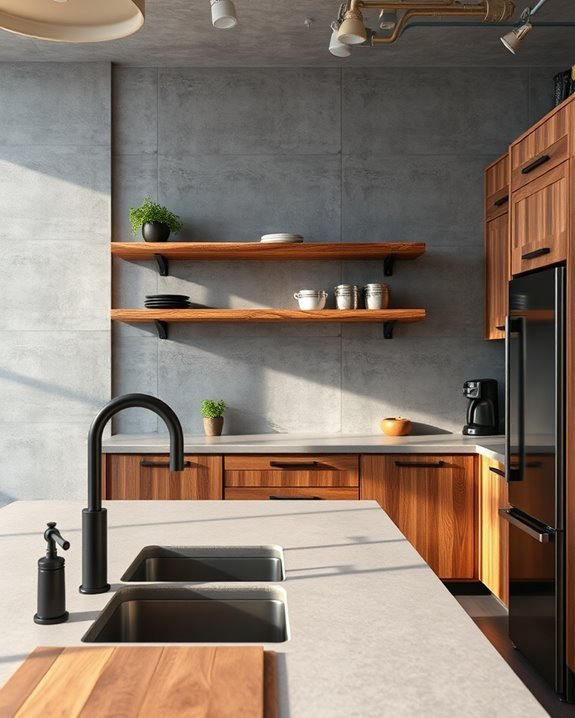 modern industrial kitchen decor
