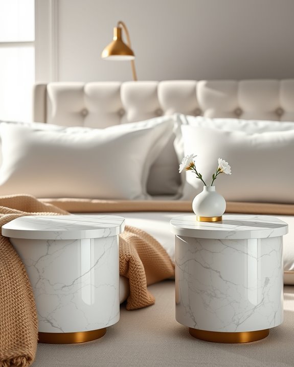 modern marble side tables