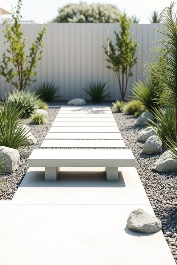 modern minimalist outdoor oasis