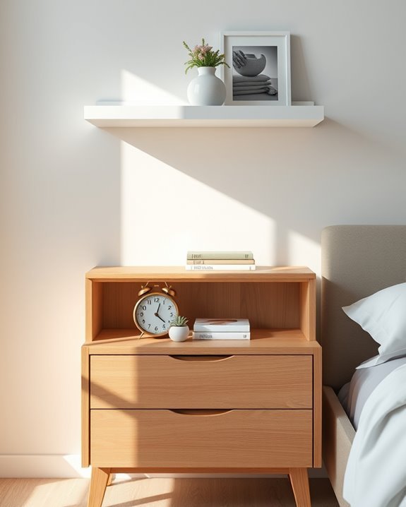 modern nightstand with storage