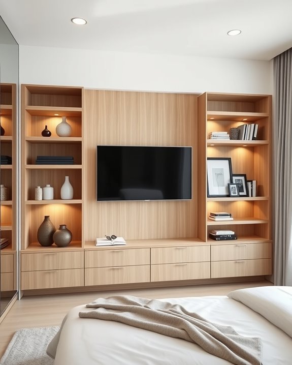 modern open shelving design