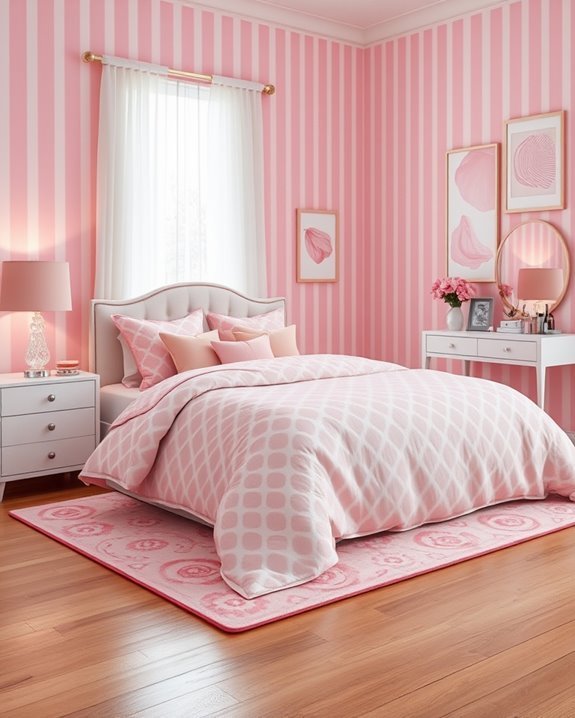 modern pink stripes patterns