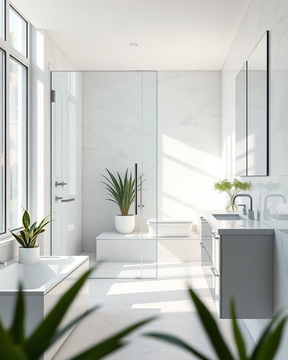 modern pivot glass doors