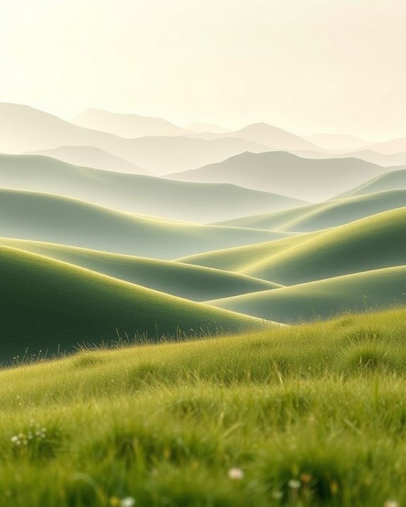 modern serene green art