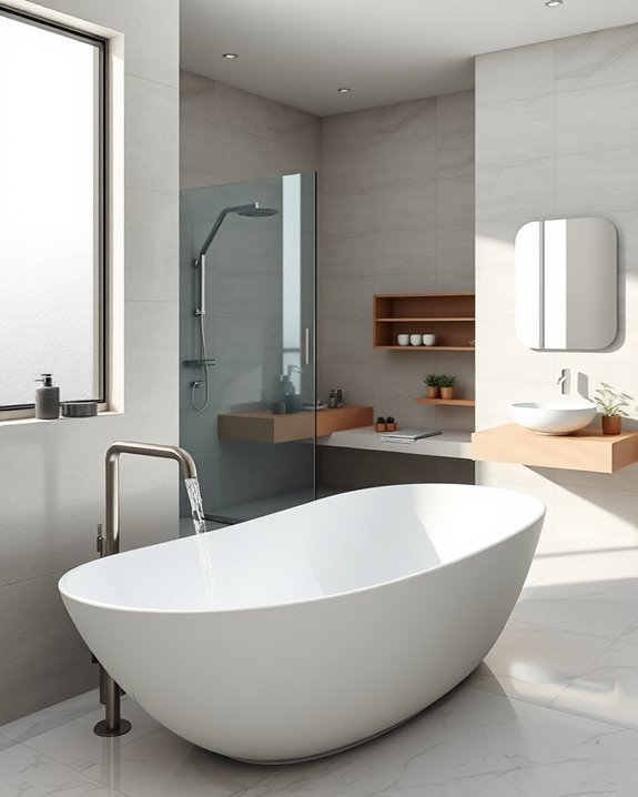 modern sleek bathroom fixtures