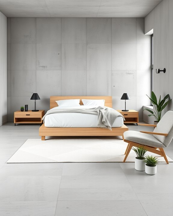 modern sleek concrete finishes