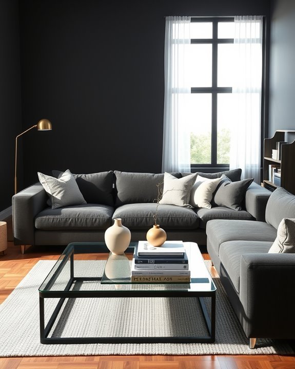 modern sophistication with charcoal
