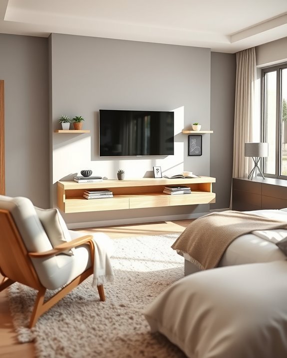 modern space saving tv stand