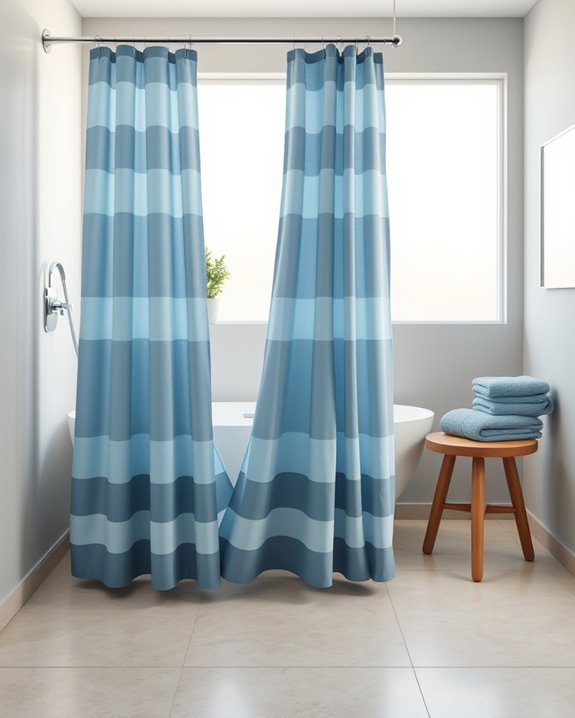 modern striped bathroom refresh