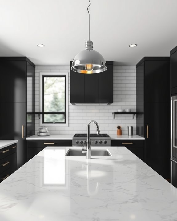 modern stylish kitchen lighting
