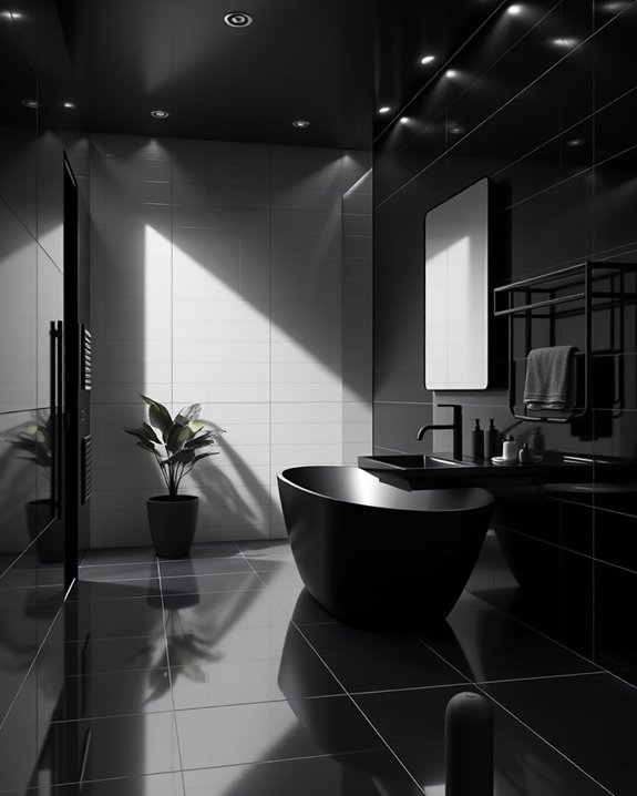 monochromatic bathroom design elegance