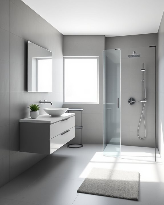 monochromatic bathroom design elegance