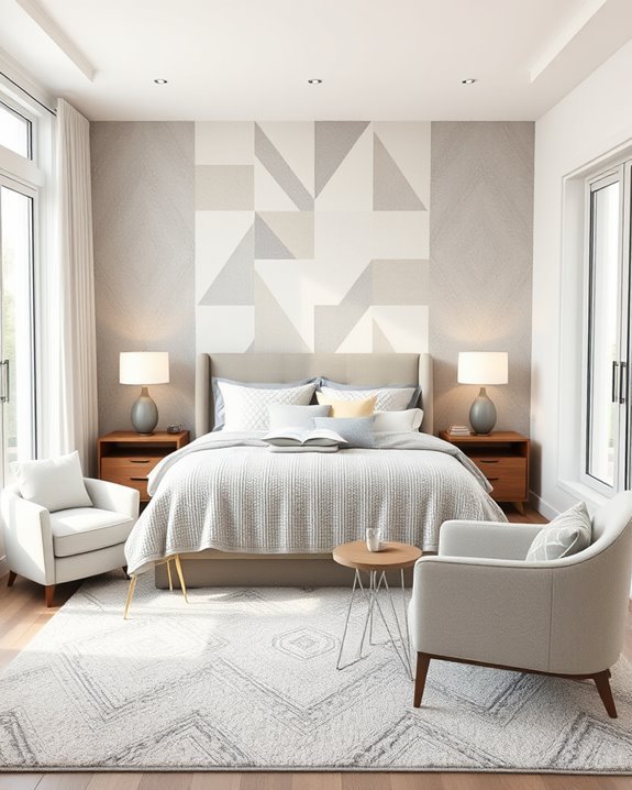 monochromatic bedroom design elegance