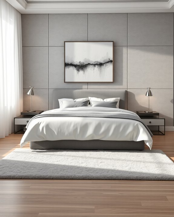 monochromatic bedroom design elegance