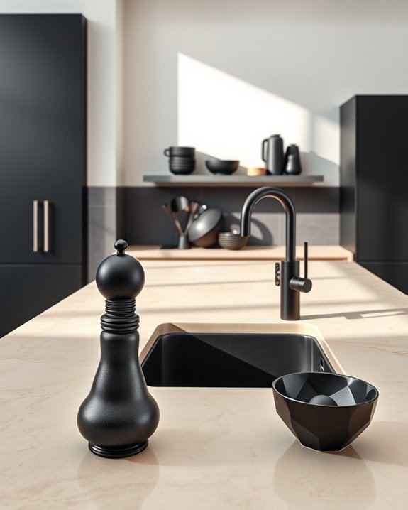 monochromatic kitchen accessories essentials