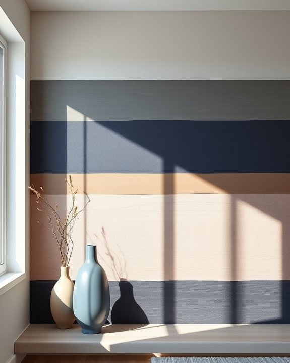 monochromatic textured accent wall