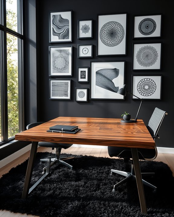 monochrome art enhances sophistication
