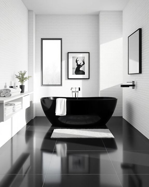 monochrome bathroom design elegance