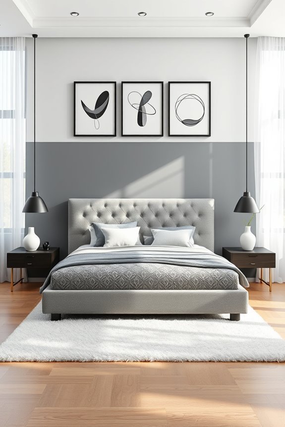 monochrome bedroom design tips