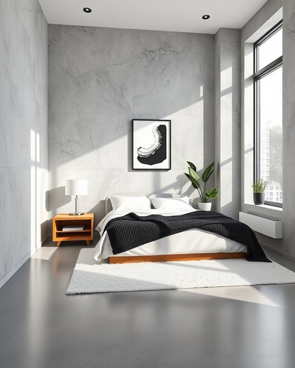 monochrome concrete wallpaper elegance