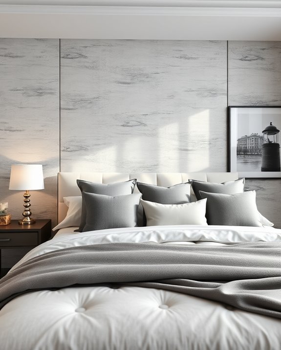 monochrome gallery wall design