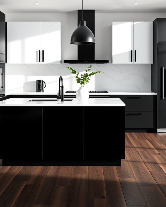 monochrome kitchen design elegance