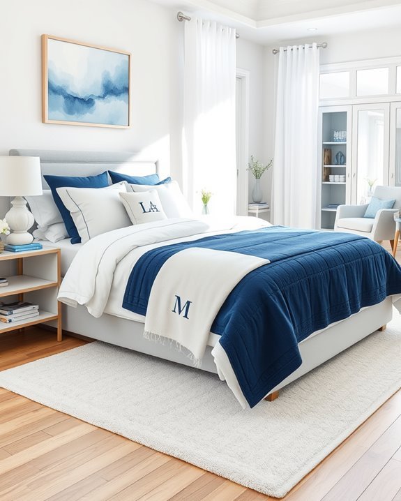 monogrammed personalized bedroom decor