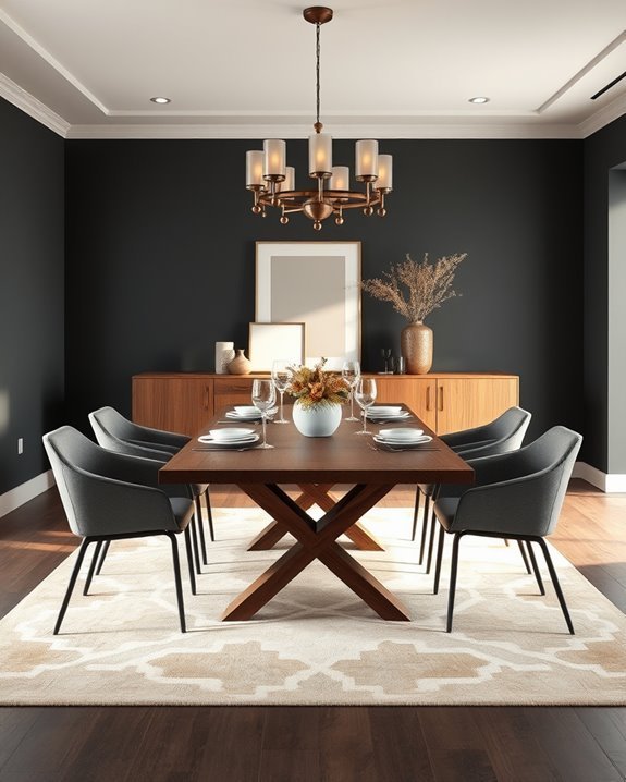 moody espresso dining transformation