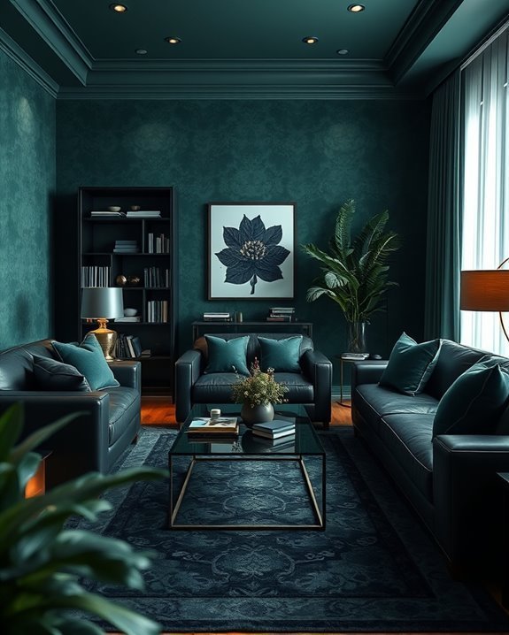 moody forest green decor