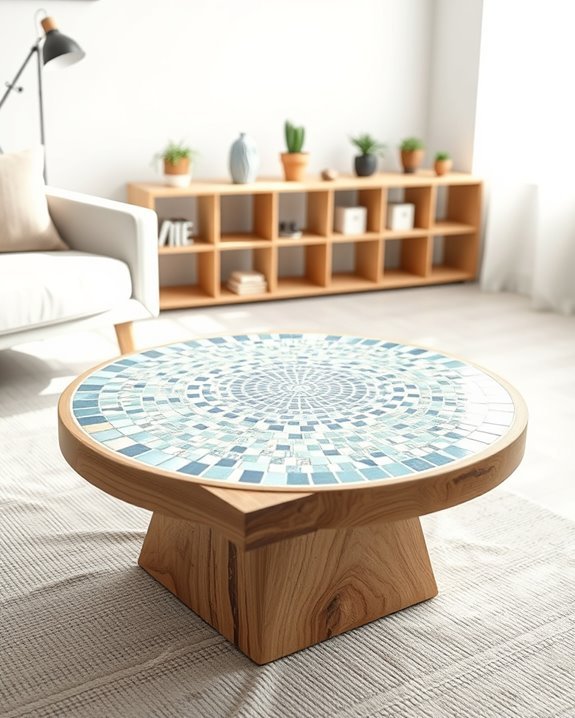 mosaic tile accent table