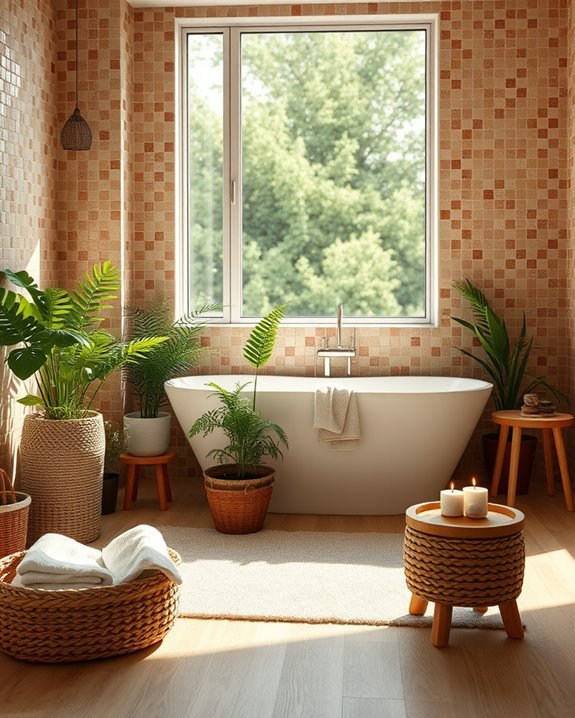 mosaic tile bathroom transformation