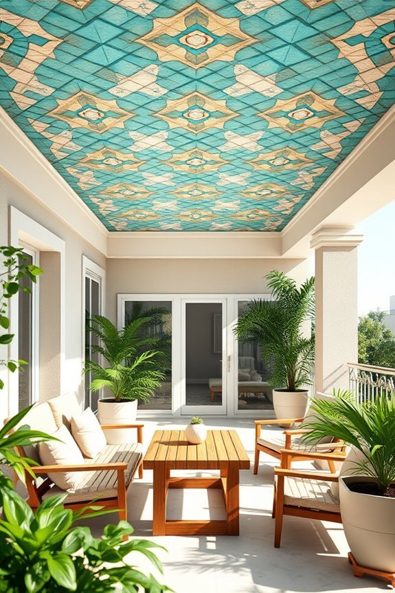 mosaic tile ceiling design