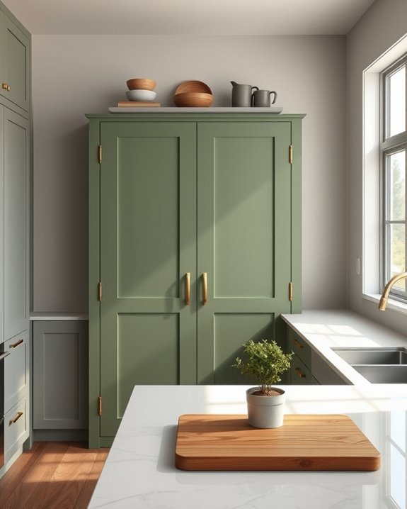 moss green kitchen transformation