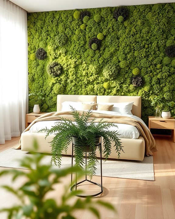 moss wall botanical artwork